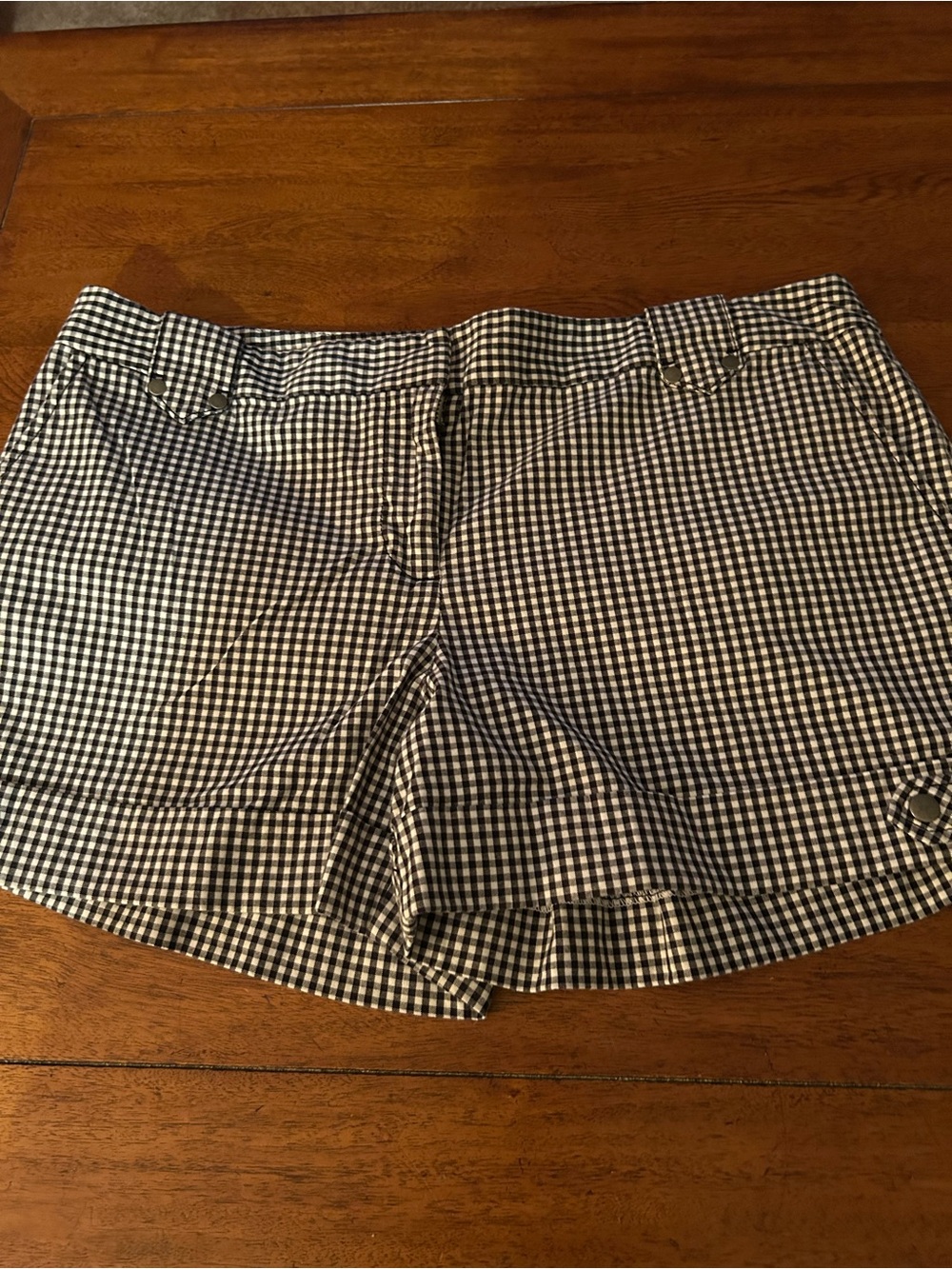 Loft Black & White Gingham Shorts